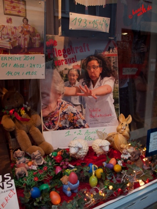 Schaufenster des Kölner Wohnzimmertheaters
