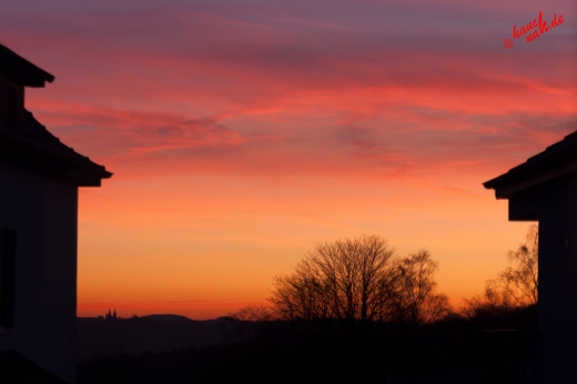 Wintermorgen - Blick aus dem Fenster